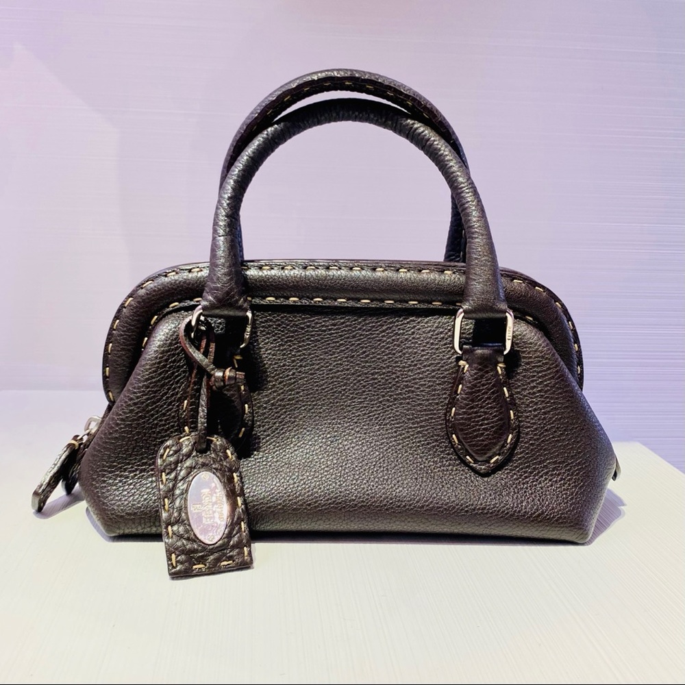Fendi Mini Selleria Frame Doctor Leather Bag